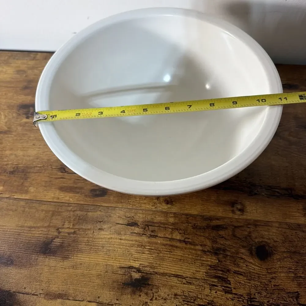 Vintage Texas Ware #125 White Melamine Mixing Bowl 11⅜” Dallas TX USA MCM